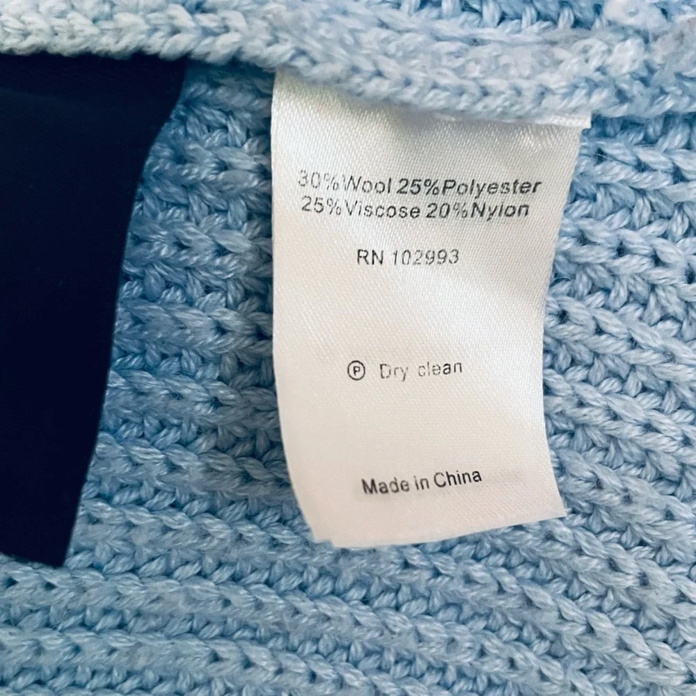 Jason Wu Collective Baby Blue Oversized Turtleneck Sweater - Picture 9 of 10
